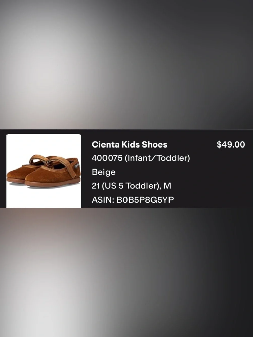 Cienta Girls Brown Mary Jane Shoes Size 5 Toddler